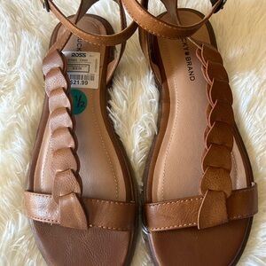Lucky Brand Women's Brown Braided Sandals